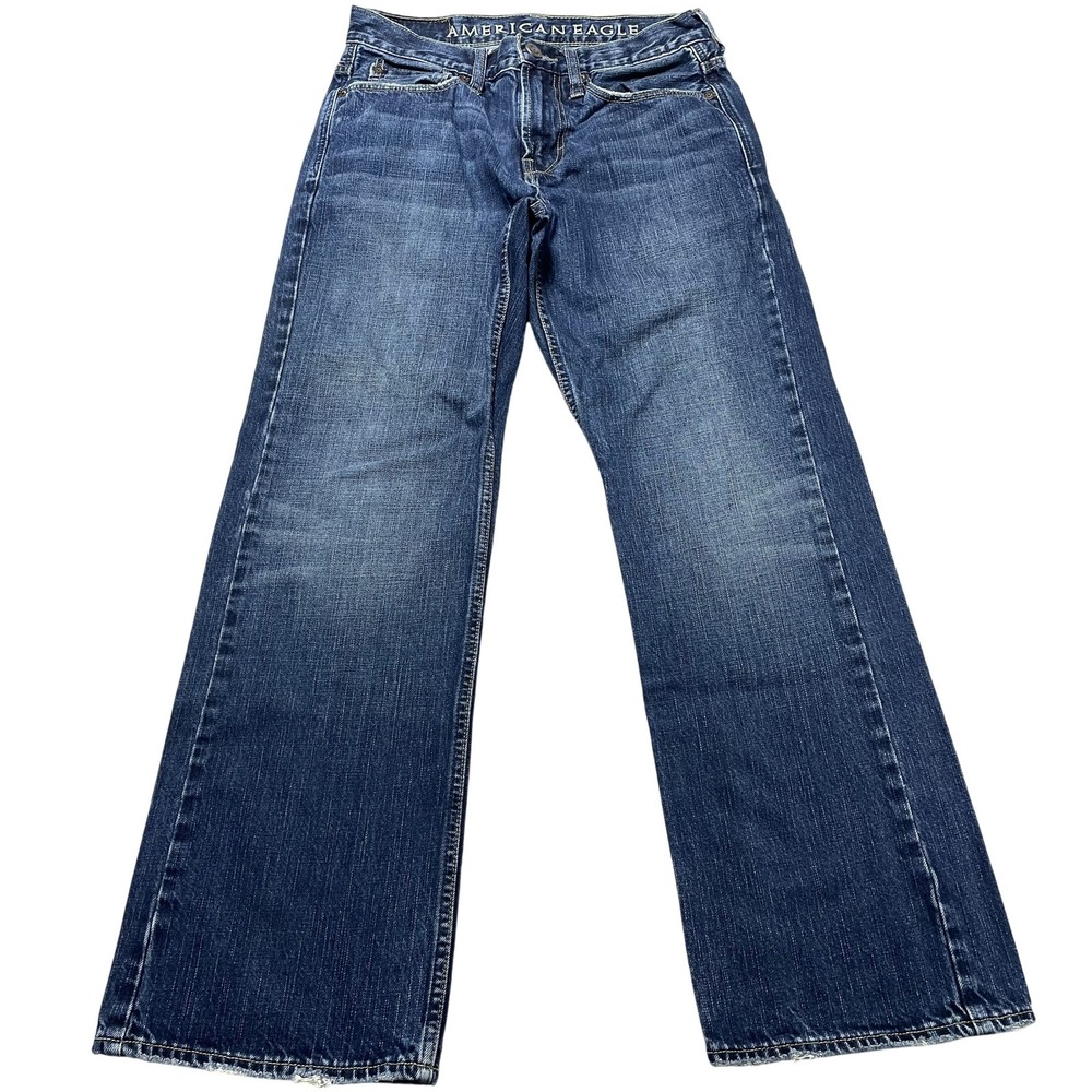American Eagle Jeans Mens 28x30 Blue Medium Wash Bootcut Denim Pants Casual